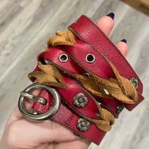 Pink Fossil 41in belt